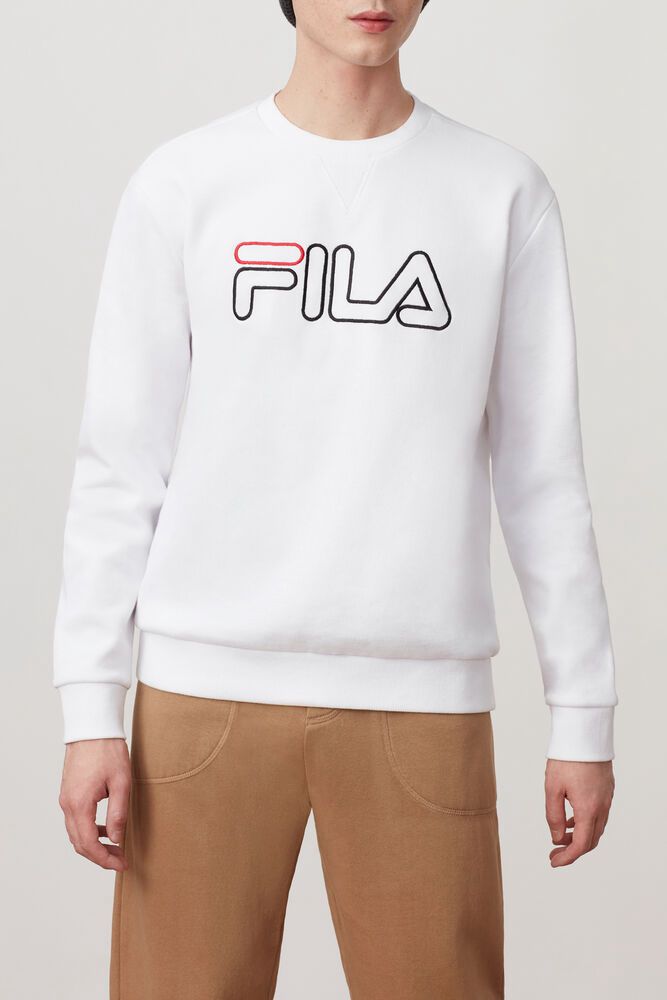 Fila Sweatshirt Mens White Basil - Ireland 02178-GPQA